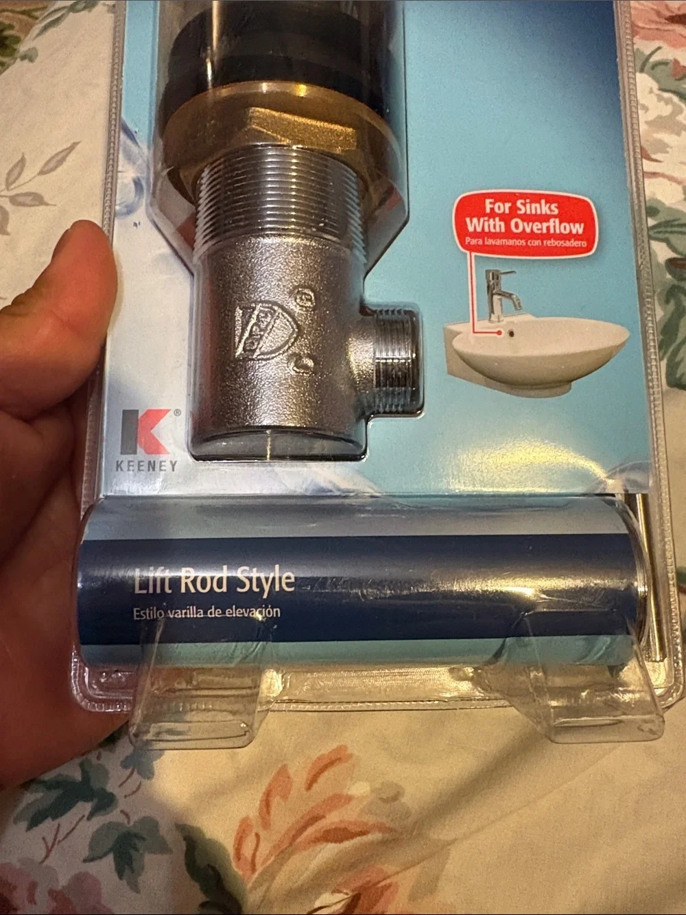 Keeney K820 77BN Sink Pop Up Assembly Brushed Nickel Drain Kit with Lift Rod